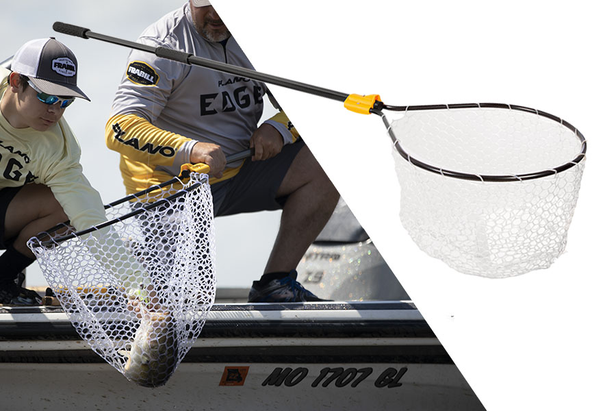 How to EASILY swap out your Ego fishing net material! Clear rubber net  upgrade 