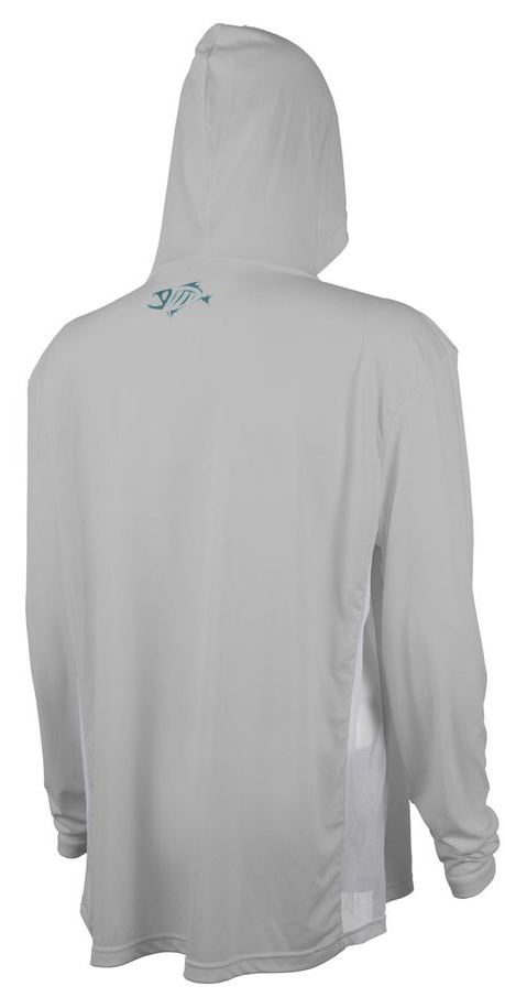 G Loomis Long Sleeve Hooded Tech Shirt - Pearl Grey - M