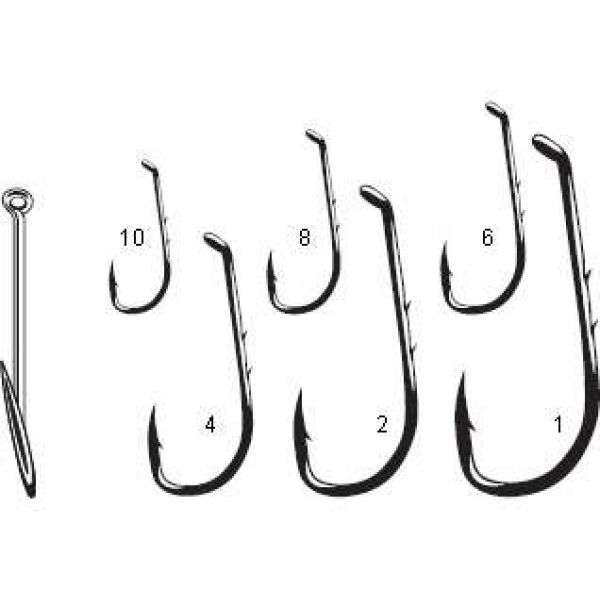 30Pc Assorted Fishing Hook Baits Holder Hook Barbed 5-0 
