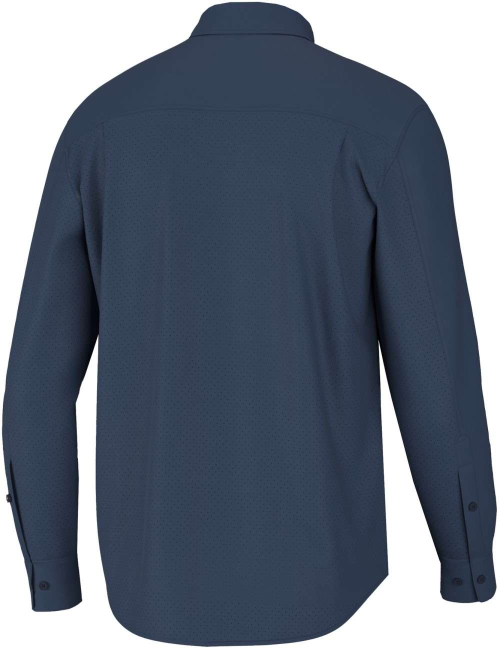 HUK Tide Point-Camicia a Maniche Corte in Tinta Unita, con Bottoni