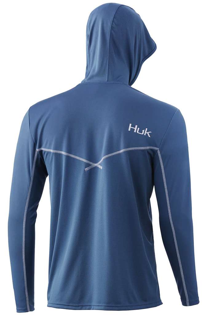 Huk Icon X Hoodie - Titanium Blue - X-Large - TackleDirect