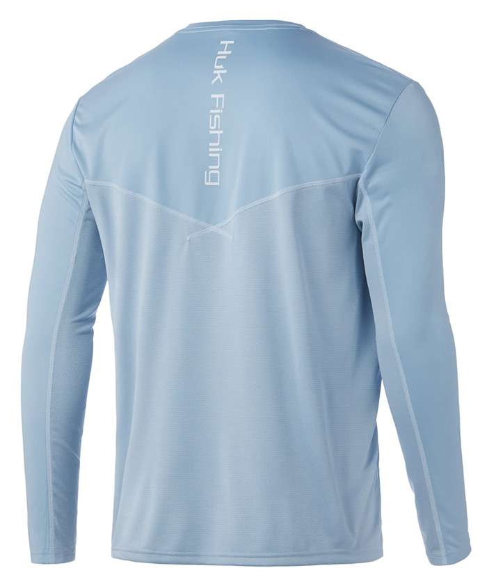 Huk Icon X Long Sleeve Shirt - Blue Fog - X-Large - TackleDirect