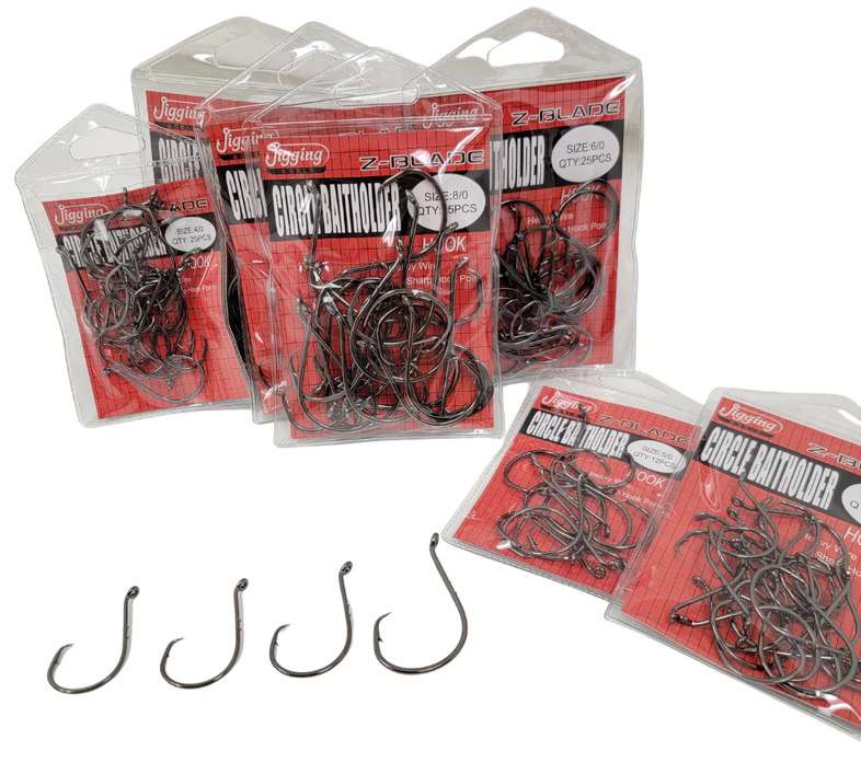 FISH HOOKS size 4/0 circle sea 6-pack NEW Eagle Claw Lazer Sharp - American  Made