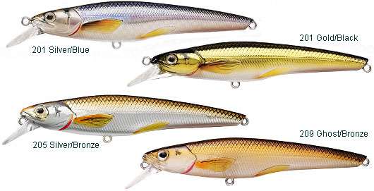 LiveTarget Rainbow Smelt Shallow Dive Jerkbait, 3'-5', 4-1/2, #4 Hooks,  5/8 oz, Silver/Blue