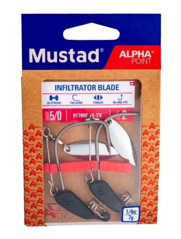 Mustad Infiltrator Weighted Blade Swim Hook - 6/0 - 2pk - TackleDirect