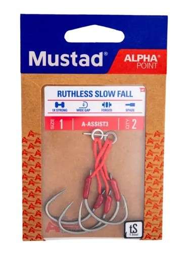 Mustad Ruthless SF Double Assist Hooks - TackleDirect