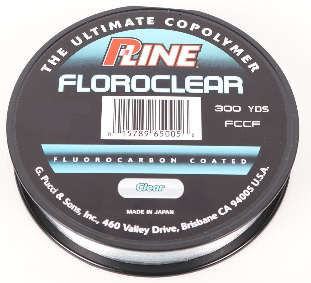 P-Line Floroclear Fluorocarbon Coated Mono Line - 5lb - 300yds