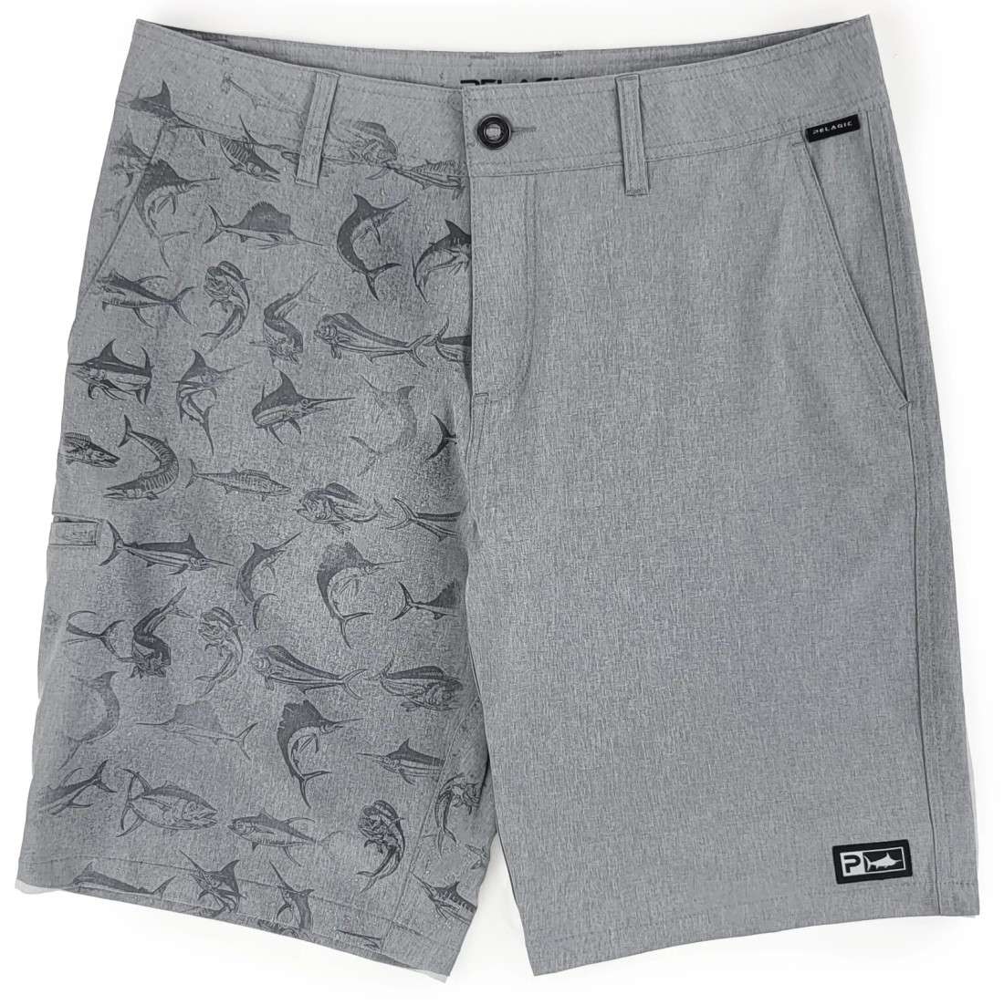 Pelagic Traverse Gyotaku Hybrid Shorts - Grey - 36