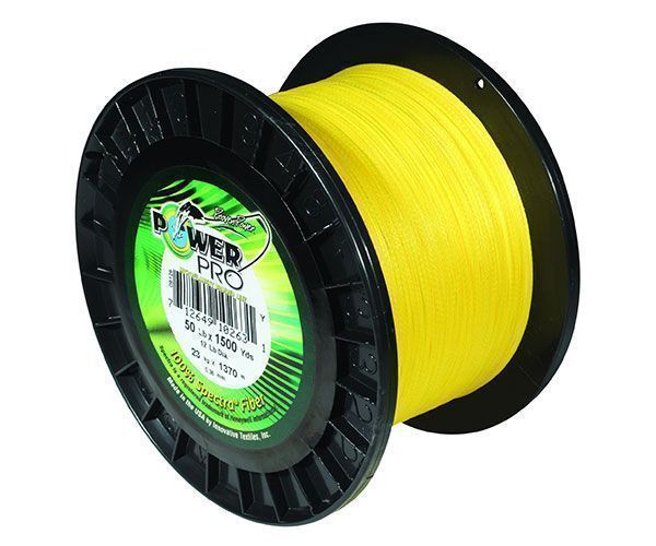 PowerPro Braided Spectra Fiber Fishing Line Hi-Vis Yellow 10LB 100 Yds