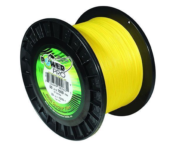 PowerPro Braided Spectra Fiber Fishing Line Hi-Vis Yellow - 200LB - 500 Yds
