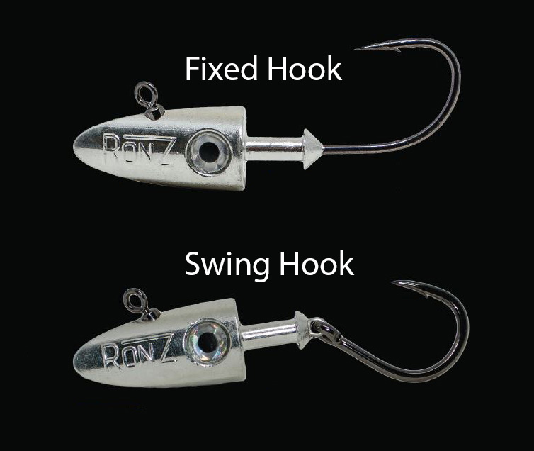 RONZ 4X Strong Pure Tin Z Series Rigged Head Tails - TackleDirect