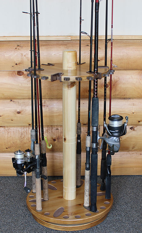 Rush Creek Creations Fishing Rod/Pole Holder Corner Storage Rack