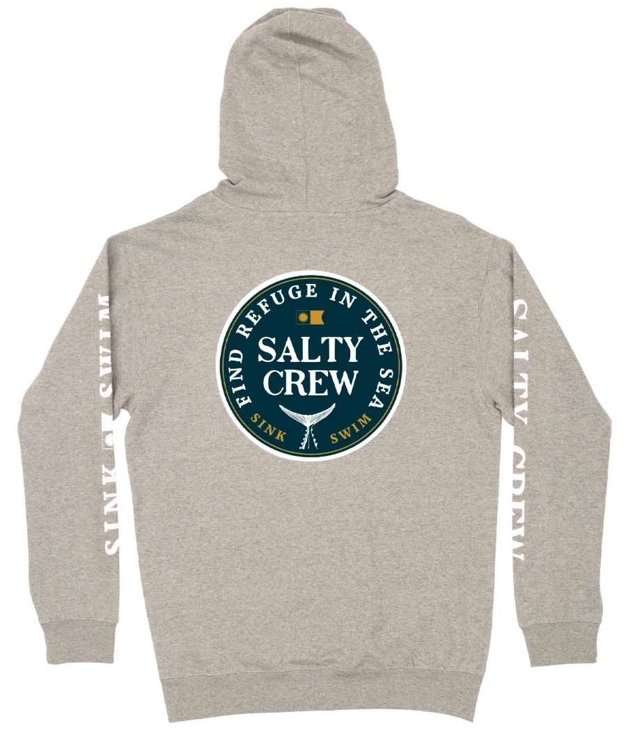 Salty Crew Fathom Fleece Hoodie - Gunmetal Heather - TackleDirect