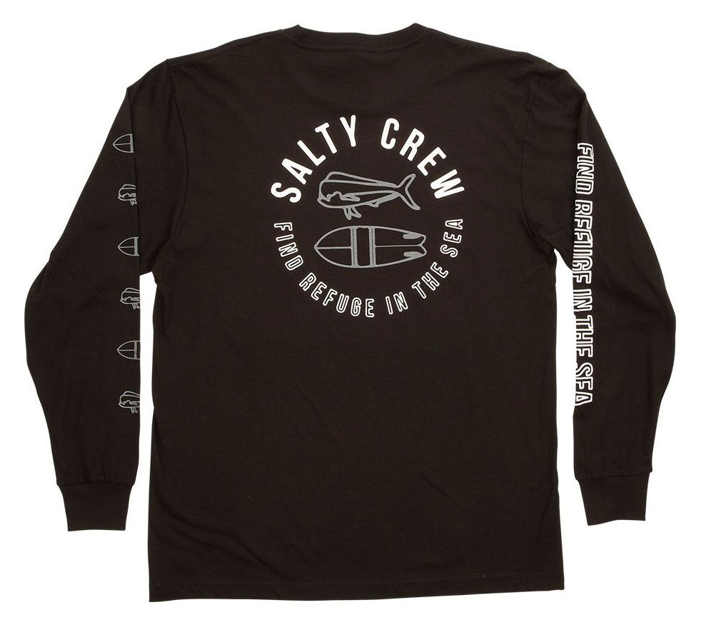 Salty Crew Pescador Technical Long Sleeve T-Shirt - Black - XL ...
