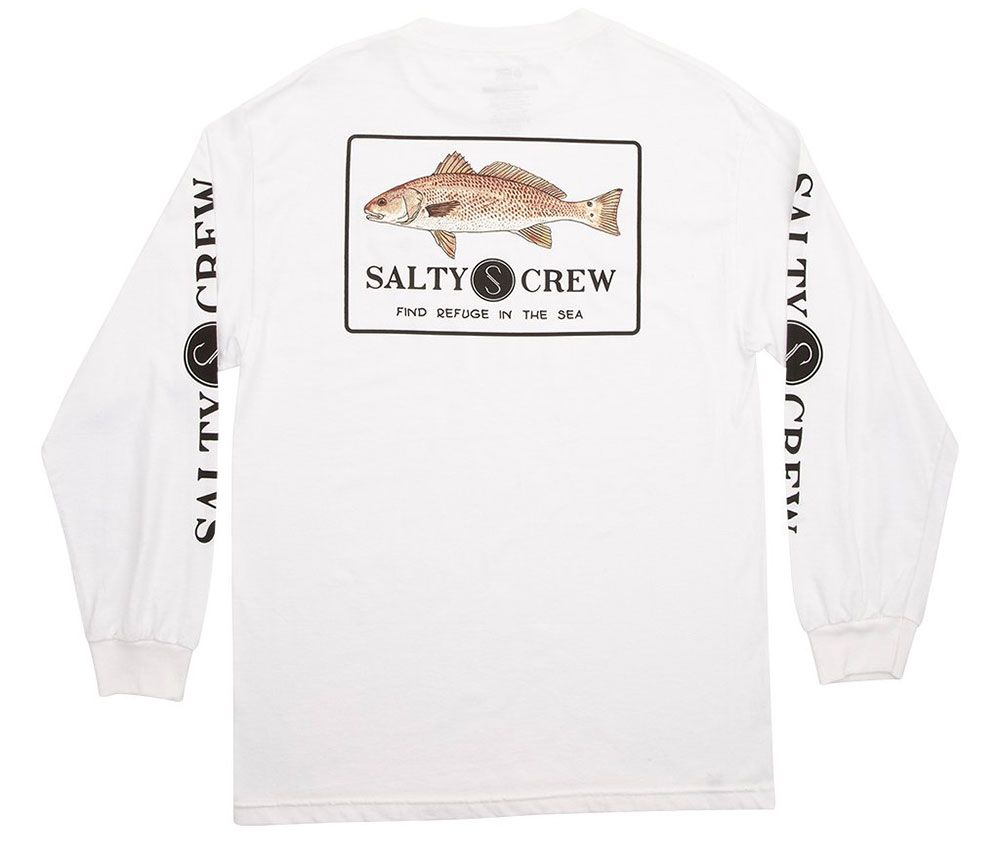 Salty Crew Spot Tail Long Sleeve T-Shirt - White - 2XL - TackleDirect