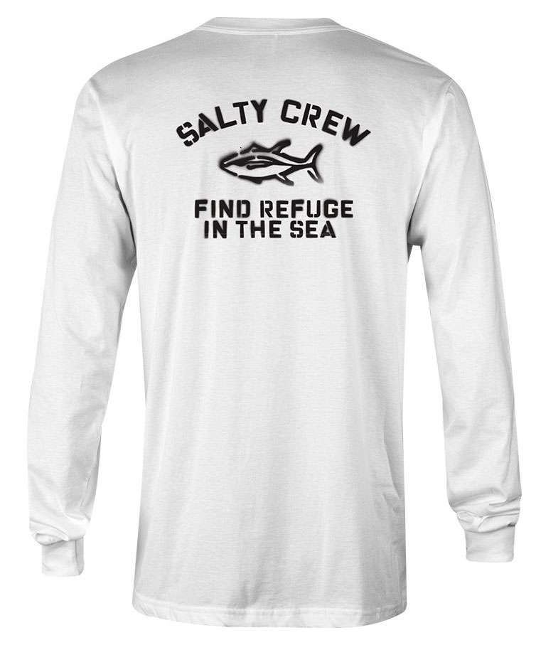 Salty Crew Vandal Long Sleeve T-Shirt - White - XL - TackleDirect