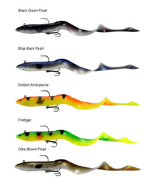Savage Gear Soft Baits 4D Real Eel - Soft baits Pre-Rigged - FISHING-MART