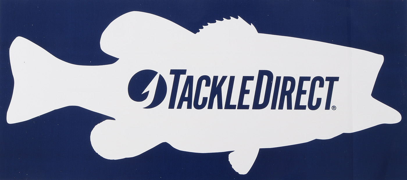 TackleDirect Bass Decal - 10 - White On Navy