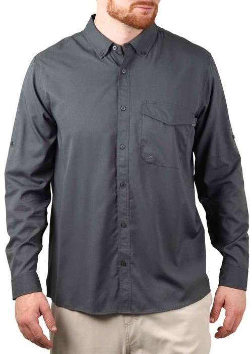 Aftco Palomar LS Vented Fishing Shirt - CH - Small - TackleDirect
