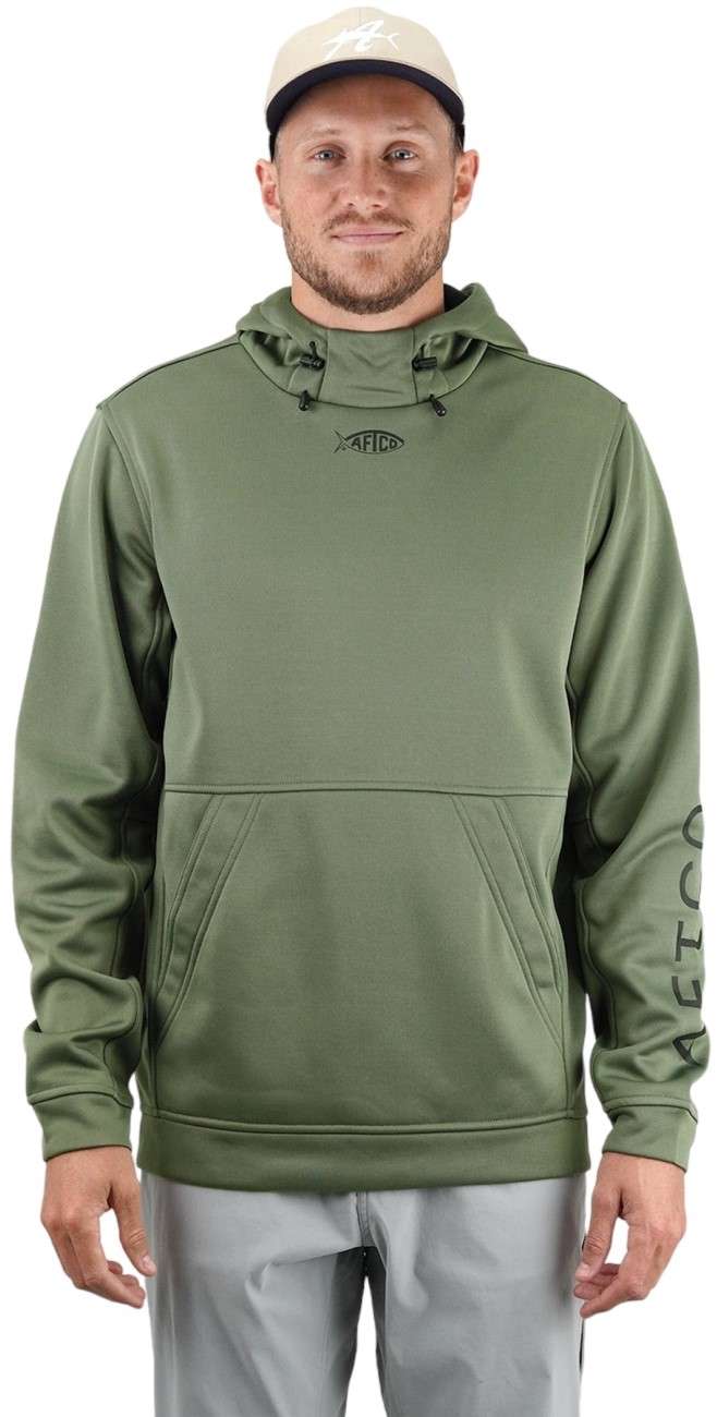 Aftco Shadow Fleece Sweatshirt - Deep Green - TackleDirect