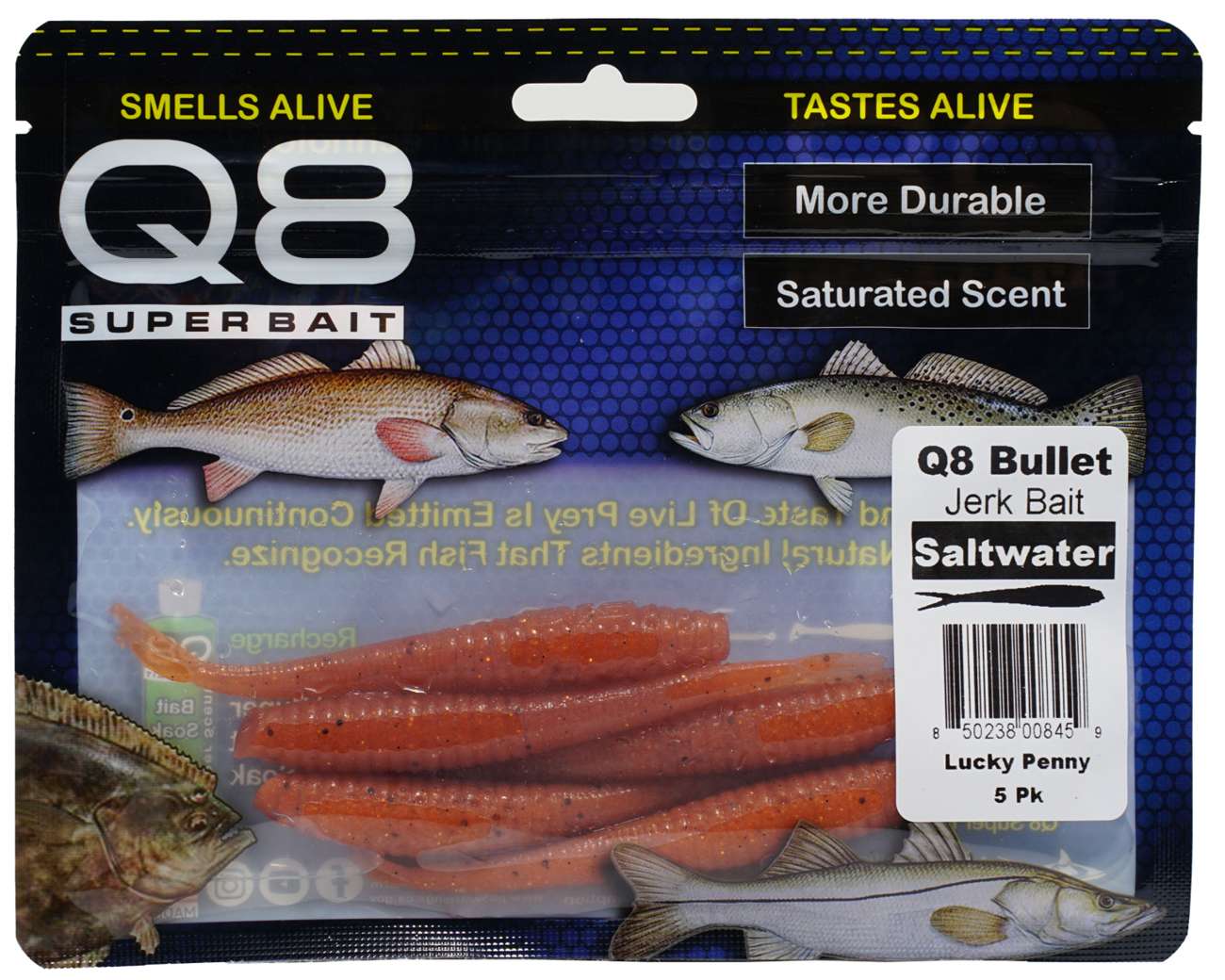 Q8 Bullet Jerk Bait Natural Penaeus [Q8Bull5pk-NP] - $7.99 : Aquatic  Nutrition, Quality Aquatic Diets and Fishing Products by Fish Experts