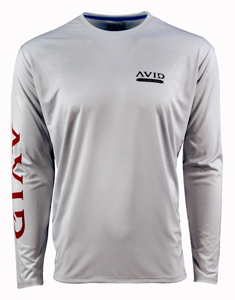 AVID Sportswear Red Snapper AviDry Long Sleeve Shirt - Glacier Grey - XL