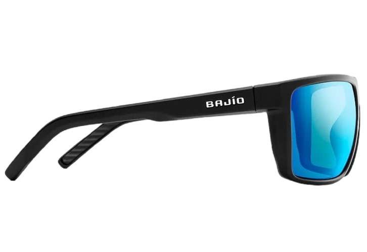 Bajio Toads Sunglasses - Black Matte/Blue Mirror Poly - TackleDirect