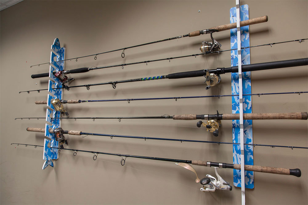 Big Daddy Fishing Rod Racks - 7 Rod Rack - Blue Camo - TackleDirect