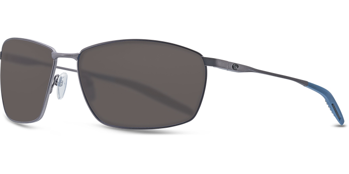 Deep Blue Gray 580P Lens Costa Del Mar Turret Sunglasses Dark Gunmetal 