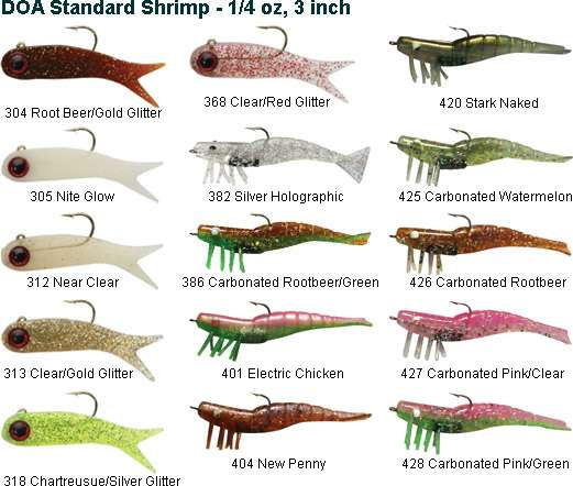 DOA Shrimp Standard 1/4oz 3in 3 Pack