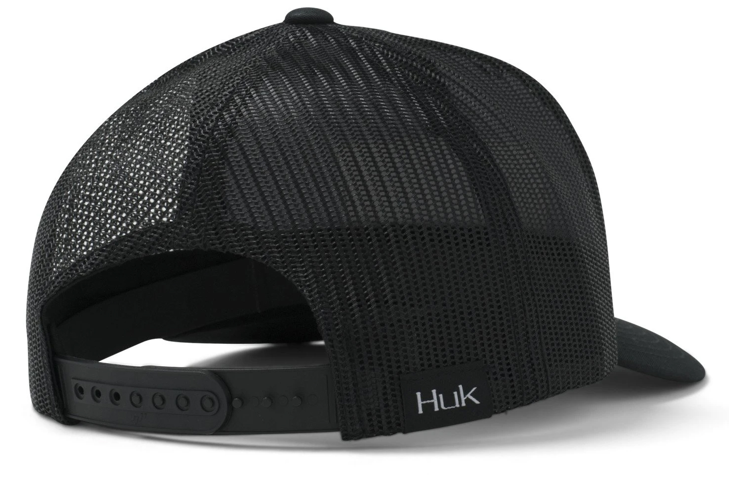 Huk Angler Trucker Hat - Black - TackleDirect