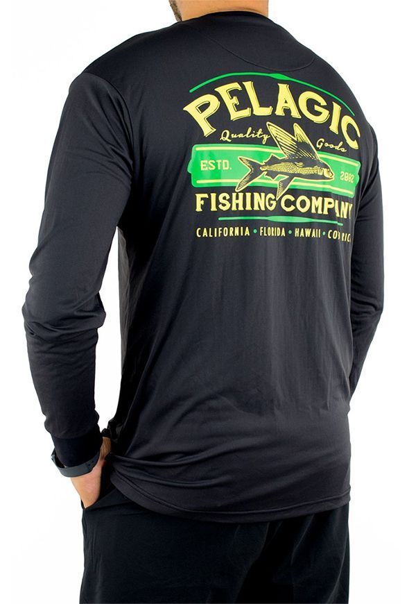 Pelagic Aquatek Fish Co. LS Shirt - Black - XL - TackleDirect