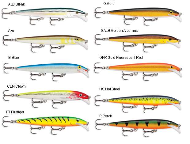 Rapala Scatter Rap Minnow Lures - TackleDirect