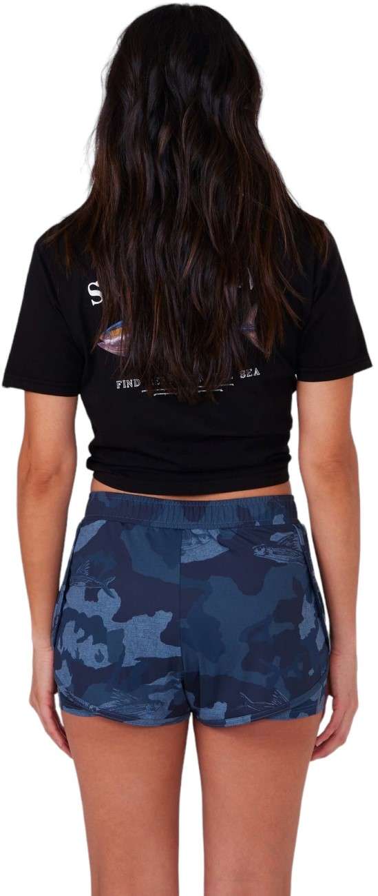 Salty Crew Womens Tippet Tech Shorts - BLCM - Medium - TackleDirect
