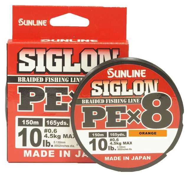 Sunline Siglon PEx8 Braided Line - - Orange 20lb