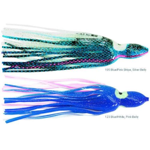 Pack of 2 Boone Big Game Trolling Skirt Blue/Black Bands/Silver 9 1/2-Inch 