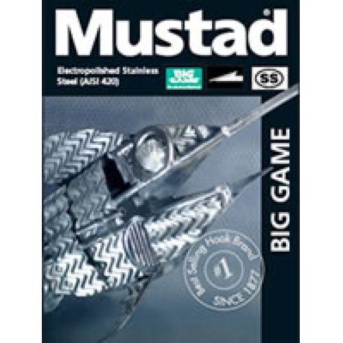 Pack of 10 Size 7/0 Mustad Big Game 7691DT Southern and Tuna Fishing Hook Duratin