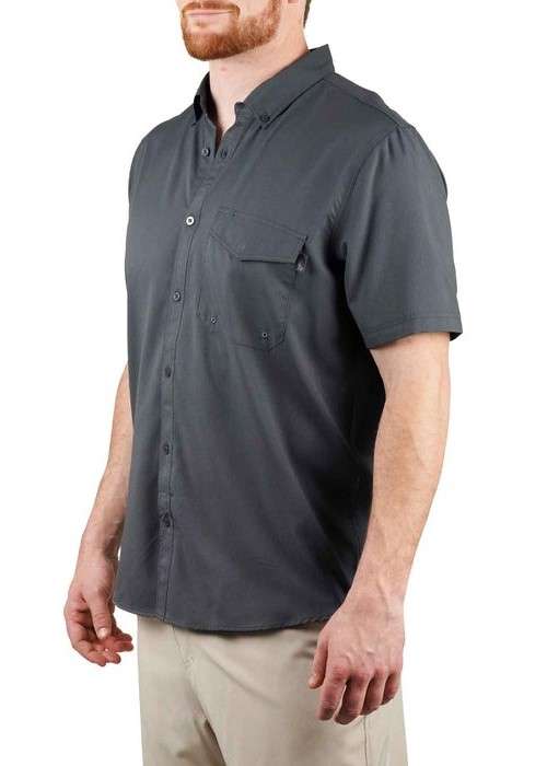 Aftco Palomar SS Vented Fishing Shirt - Ch - Large - TackleDirect