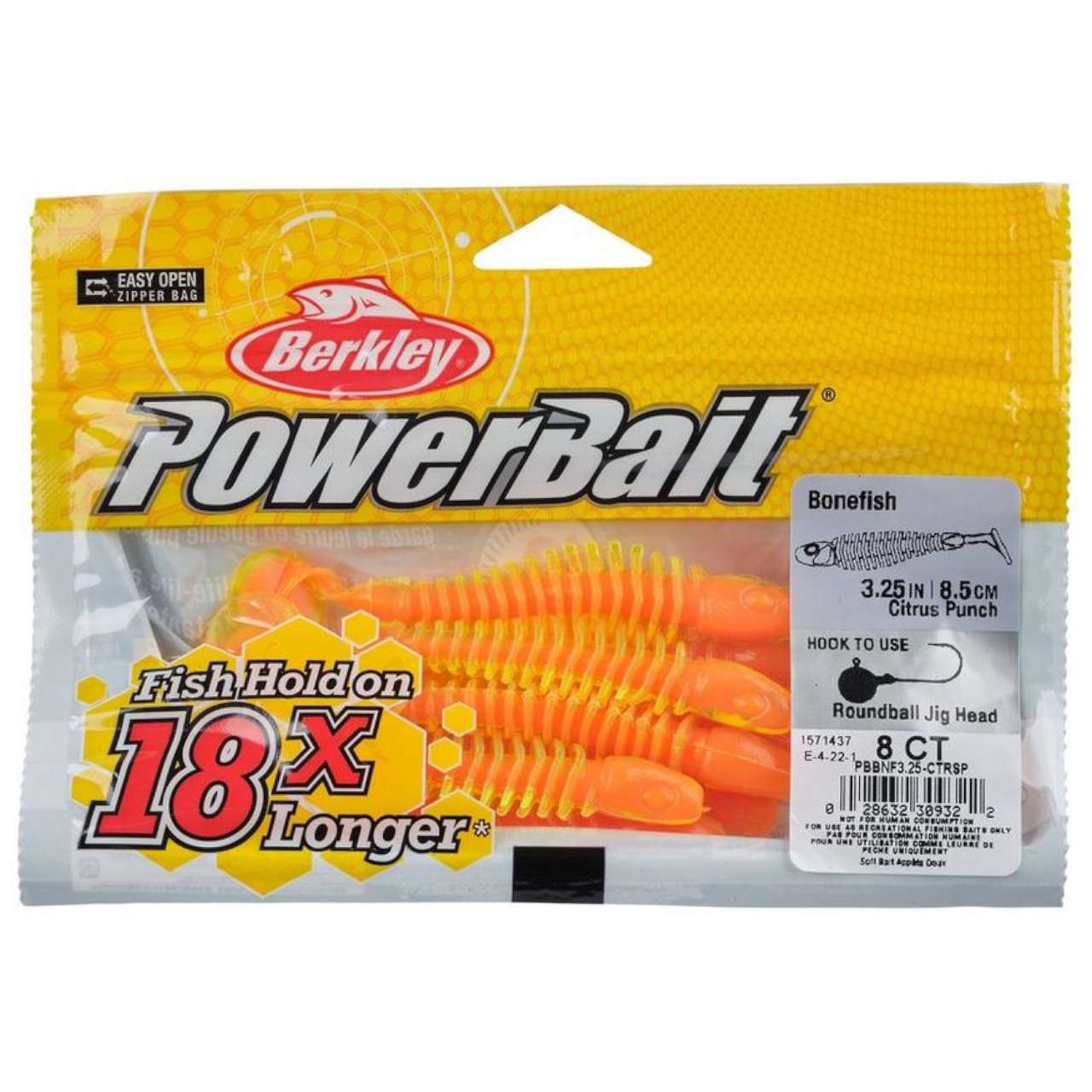 Berkley PowerBait Bonefish - 3-1/4in - Citrus Punch - TackleDirect