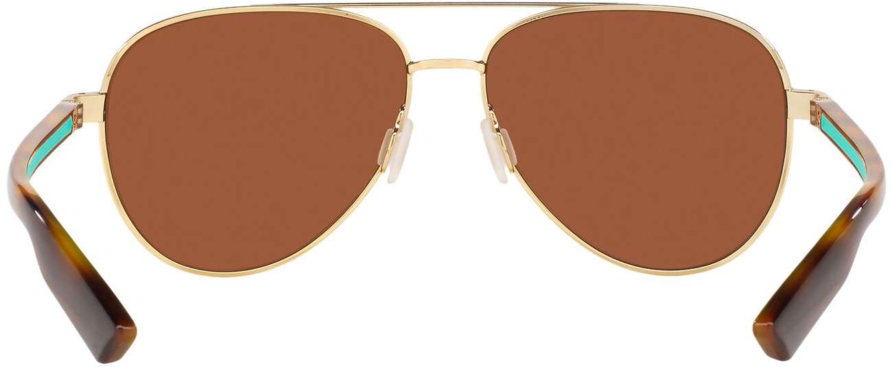 Costa Peli Sunglasses - Brushed Gold/Green Mirror 580G - TackleDirect
