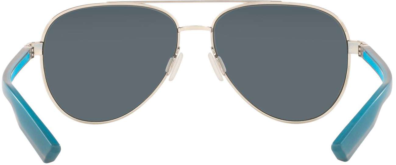 Costa Peli Sunglasses - Shiny Silver/Blue Mirror 580P - TackleDirect