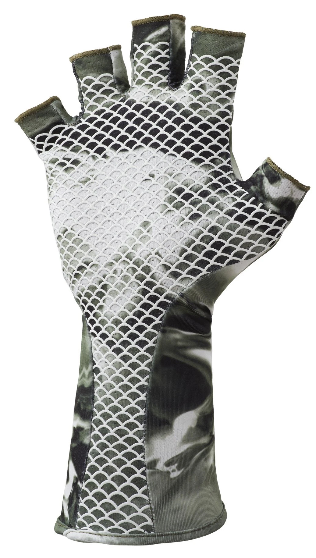 Huk Mossy Oak Hydro Sun Gloves - TackleDirect