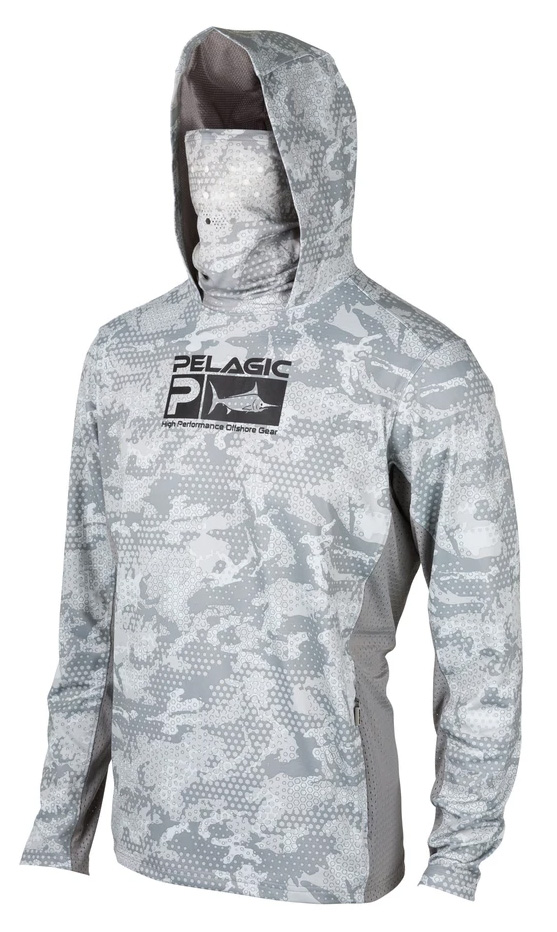 Pelagic Exo-Tech Long Sleeve Hooded Shirt w/Face Shield - TackleDirect