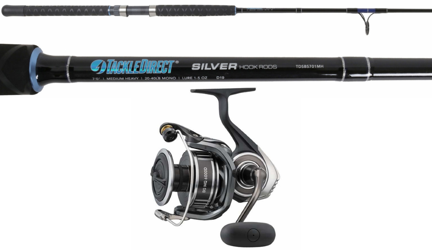 TackleDirect Silver Hook Boat Spinning Combos - TackleDirect