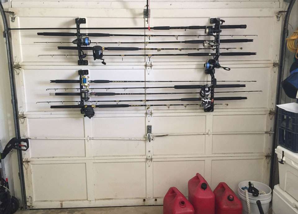 Fishing Pole Holder Wall Mount for Garage Door,Fishing Rod Storage
