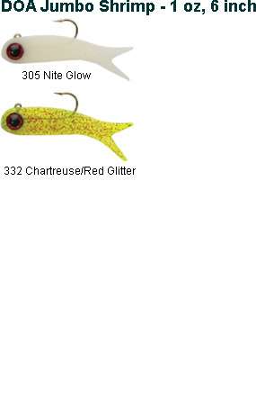 DOA FSH3-368 Shrimp Lure 3 1/4 oz Clear And Red Glitter 1 Per