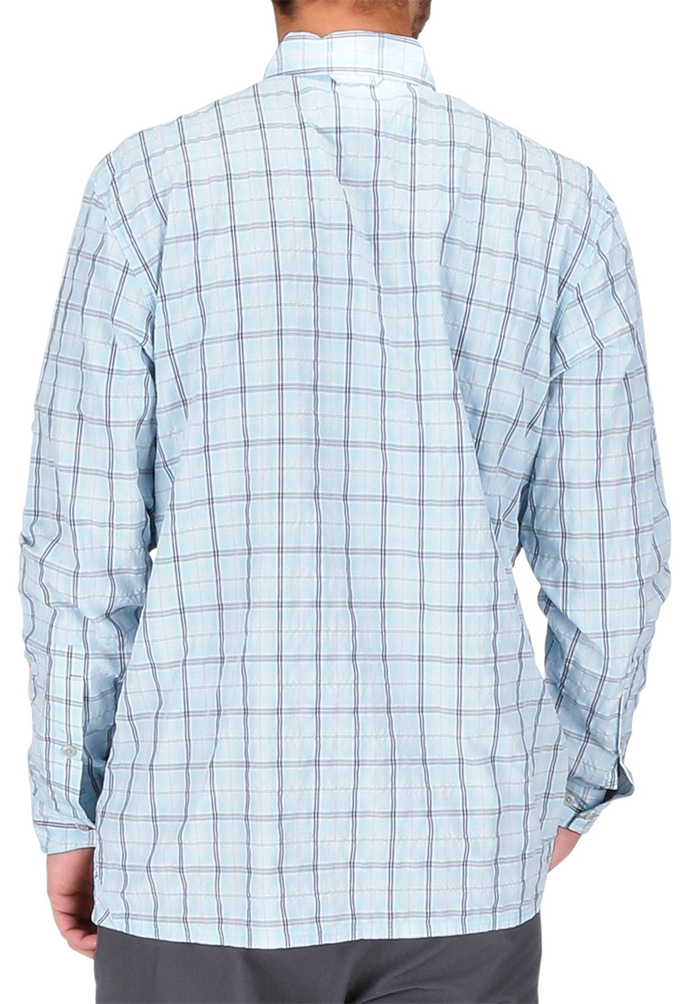 Simms Stone Long-Sleeve Shirt - Mist Admiral Blue Plaid - TackleDirect