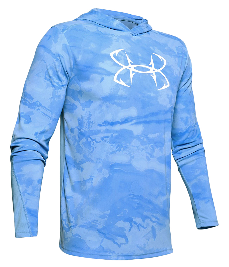 Under Armour Iso-Chill Shore Break Camo Hoodie - Carolina Blue - L