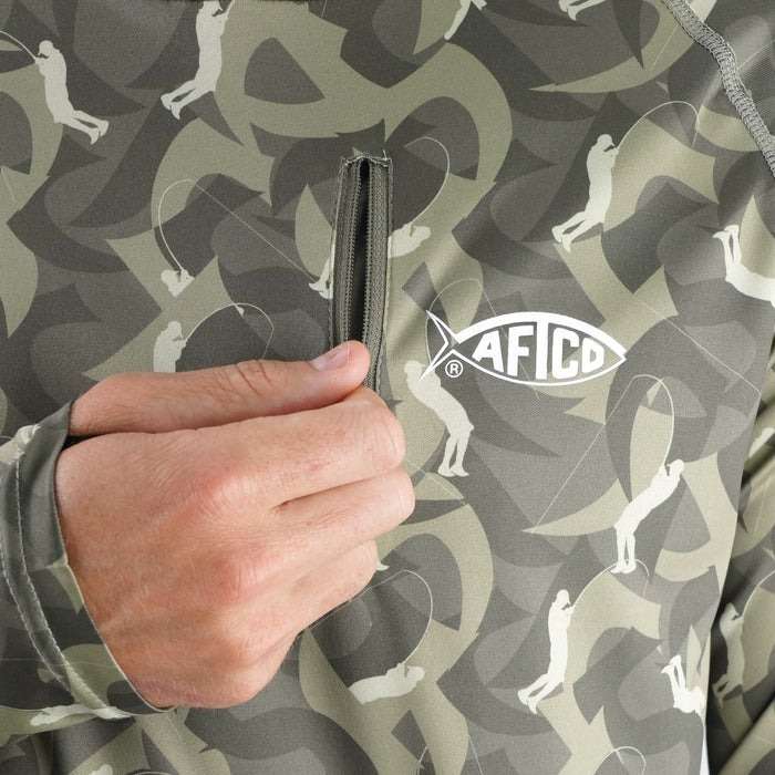 Chemise Aftco taille 2XL XXL verte pêche bateau performance extérieur