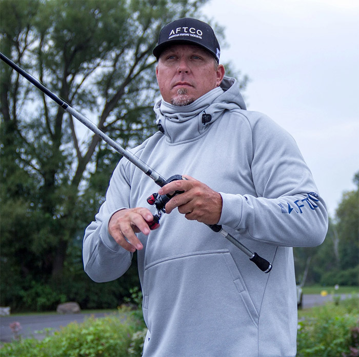 Aftco Reaper Technical Hoodie - Heather Gray - S - TackleDirect